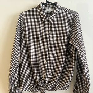 Madewell tie front shirt